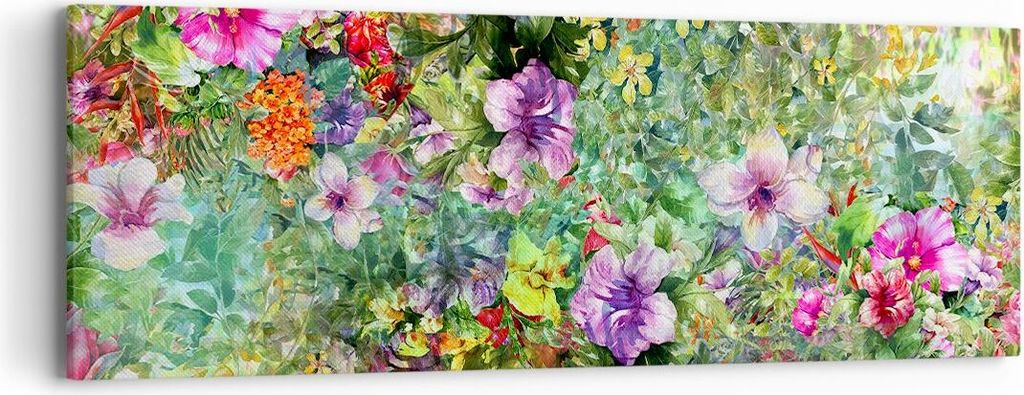 Bild auf Leinwand - Leinwandbild - blume sommer natur - 90x30cm - Wand Bild - Wanddeko - Wandbilder - Leinwanddruck - Bilder - Kunstdruck - Wanddek...