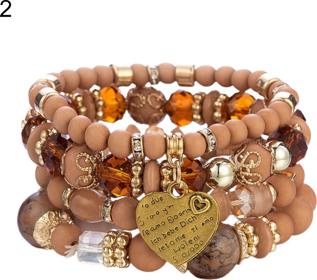 Damen-Armband, Herz-Anhänger, Perlenschmuck, leichtes, elegantes Armband für Partys-2