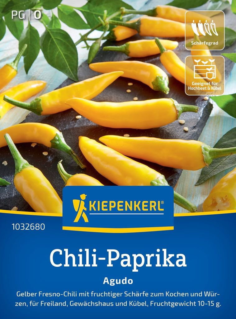 Kiepenkerl Chili-Paprikasamen Agudo F1 Capsicum annuum 6 Pflanzen