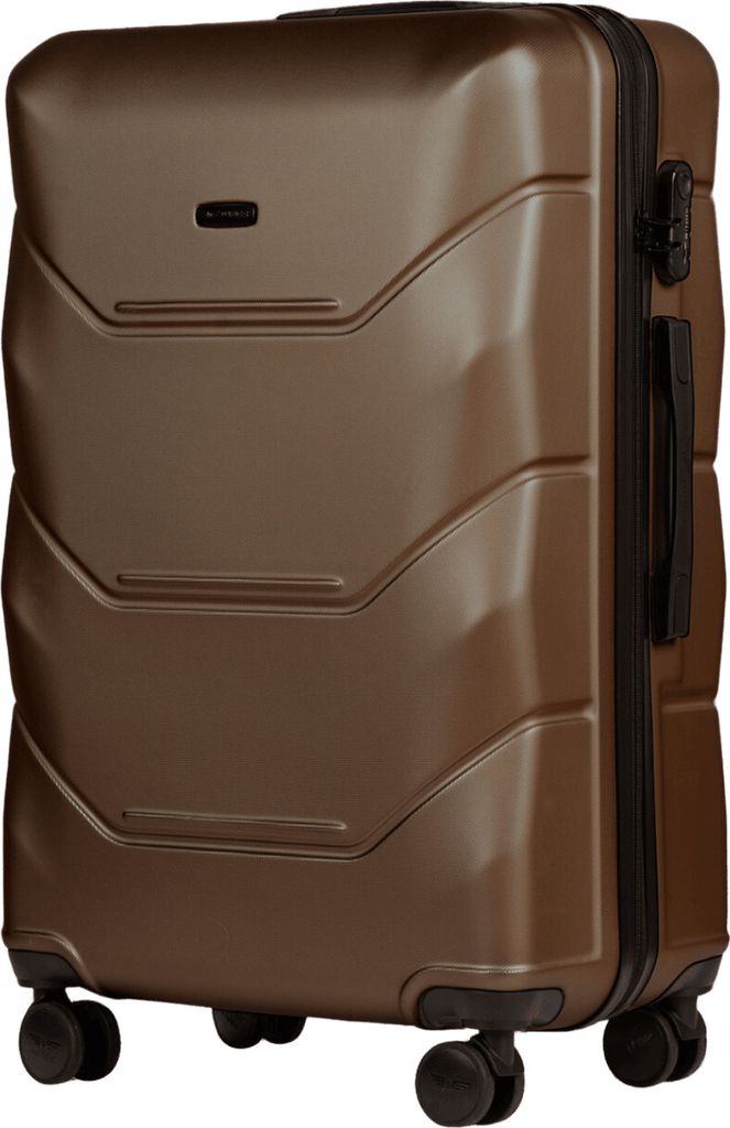 Großer Wings Koffer Peacock 3.0, erweiterbar, braun, 28", 97L, ABS+