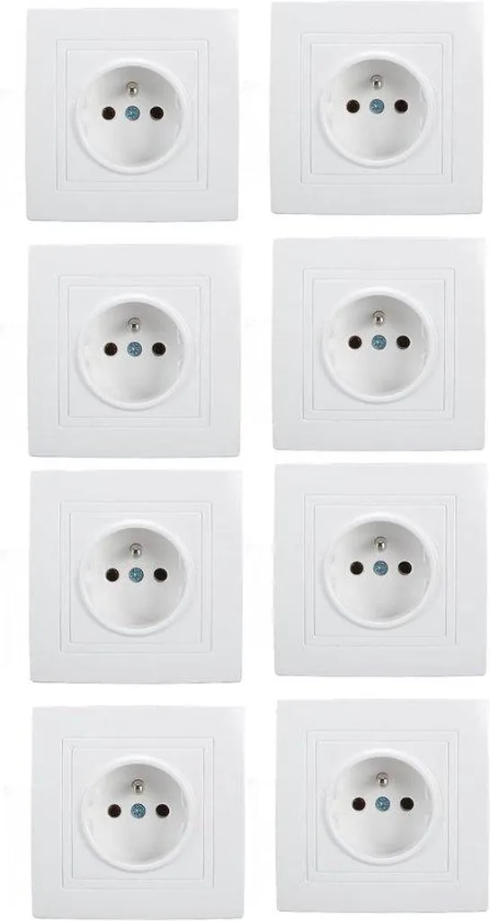 Prises électriques sécurisées pack de 8 avec obturateur haute densité