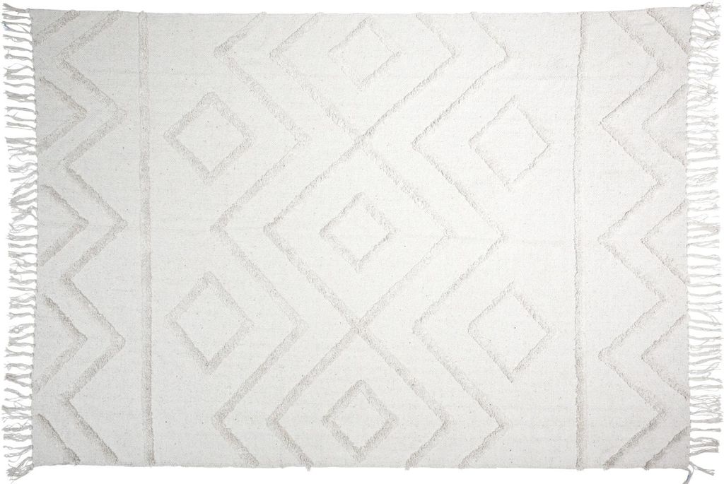 Boho-Schlafzimmerteppich, aus getufteter Baumwolle, 120 x 180 cm