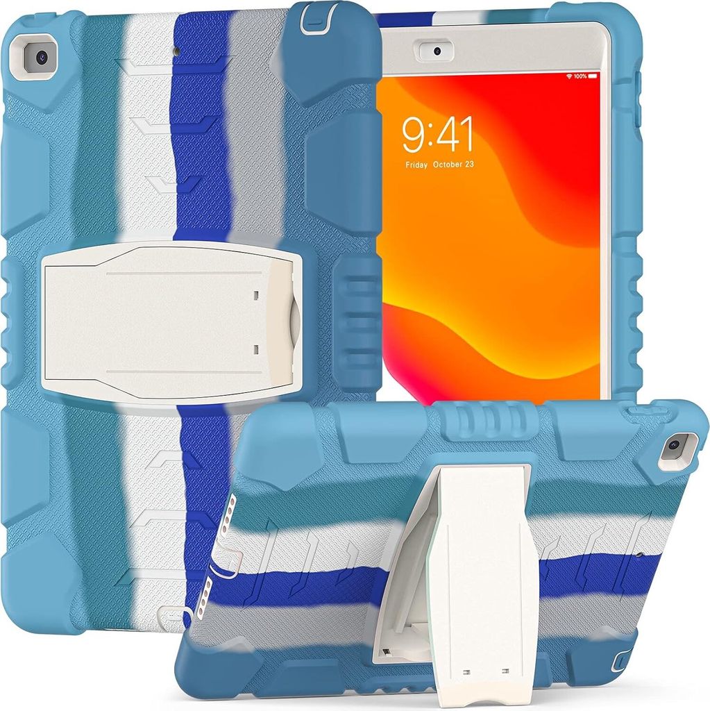 Gepanzerte Hülle für iPad 9/8/7 10.2" mit Ständer Blau