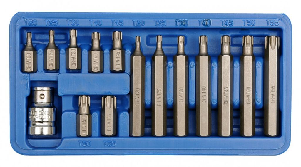 VOREL 66580 Schrauberbit-Satz 15-tlg Bitset Torx Produktbild 