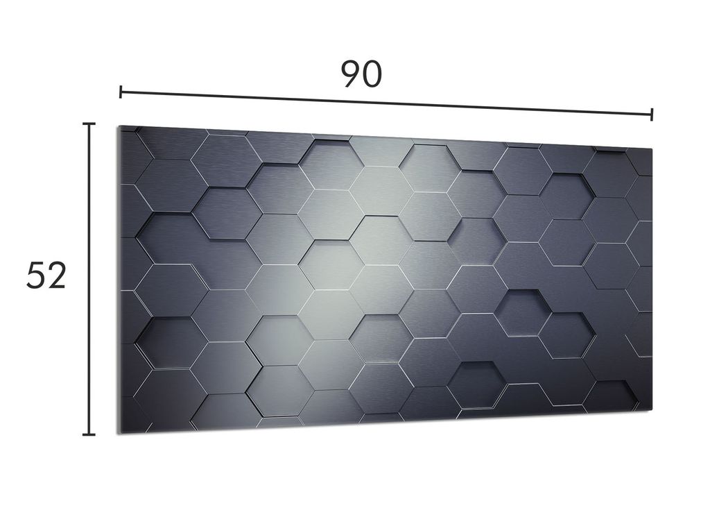 Glasschutzplatte für den Herd 90x52 Muster Produktbild 