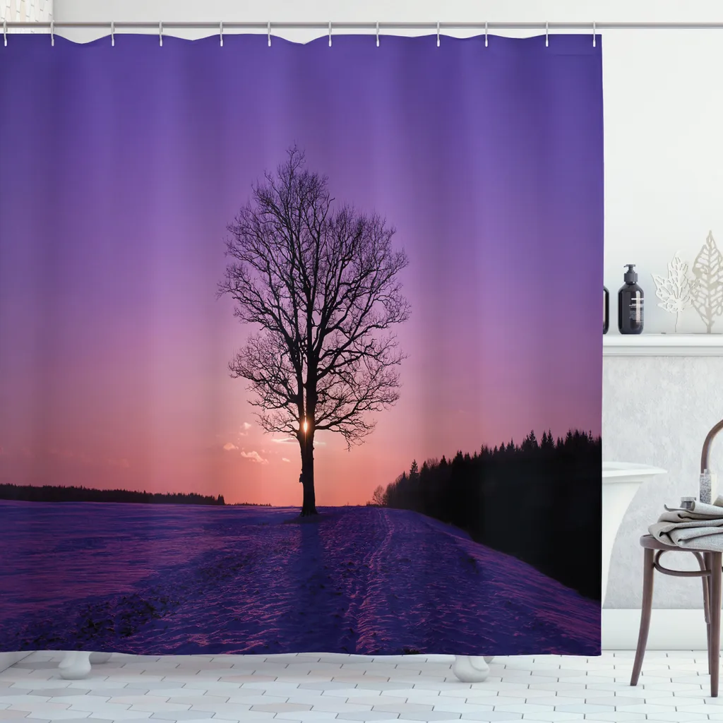 Rideau de douche anti-moisissure violet ABAKUHAUS 175x240 cm durable