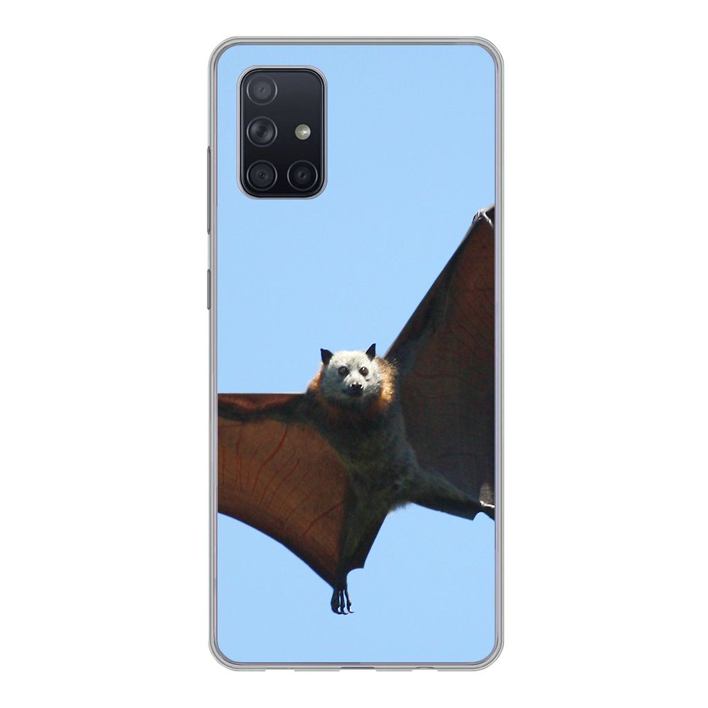 MuchoWow Handyhülle Schutzhülle Hülle für Samsung Galaxy A51 Fledermaus - Luft - Flügel Silikon Softcase Handy Hülle - Schutzabdeckung