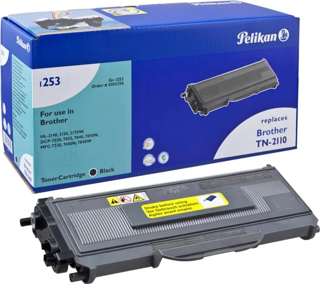Toner Pelikan 1253 SR noir pour impression bureautique type Brother TN2110