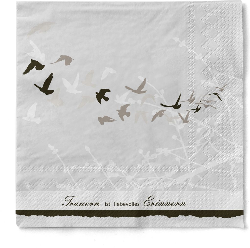 Sovie HOME Serviette Trauer aus Tissue 33 x 33 cm, 3-lagig, Produktbild 