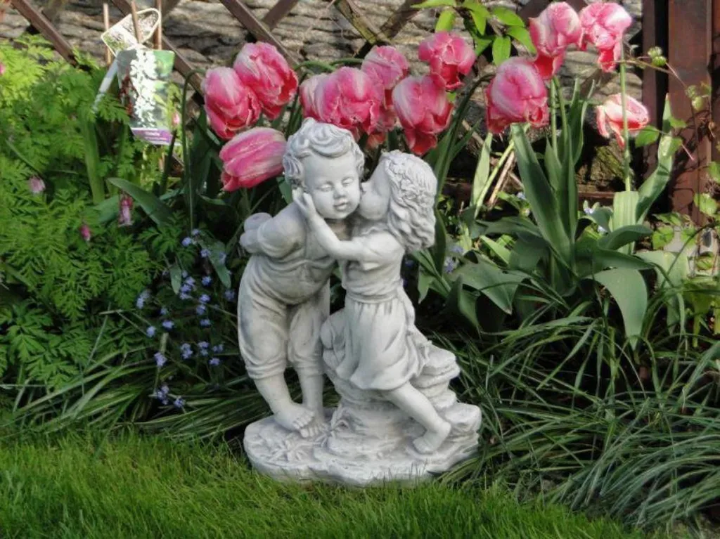 Statue de Jardin Enfant Sculpture Figure S101113 Décoration Extérieure