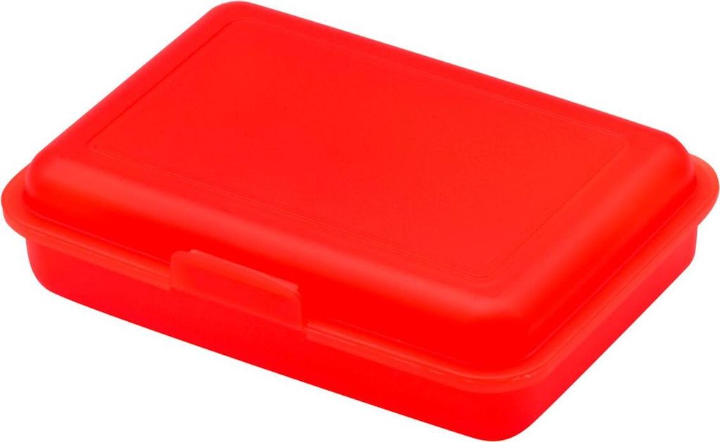 Trendige rote Brotzeitbox aus PP mit Klickverschluss
