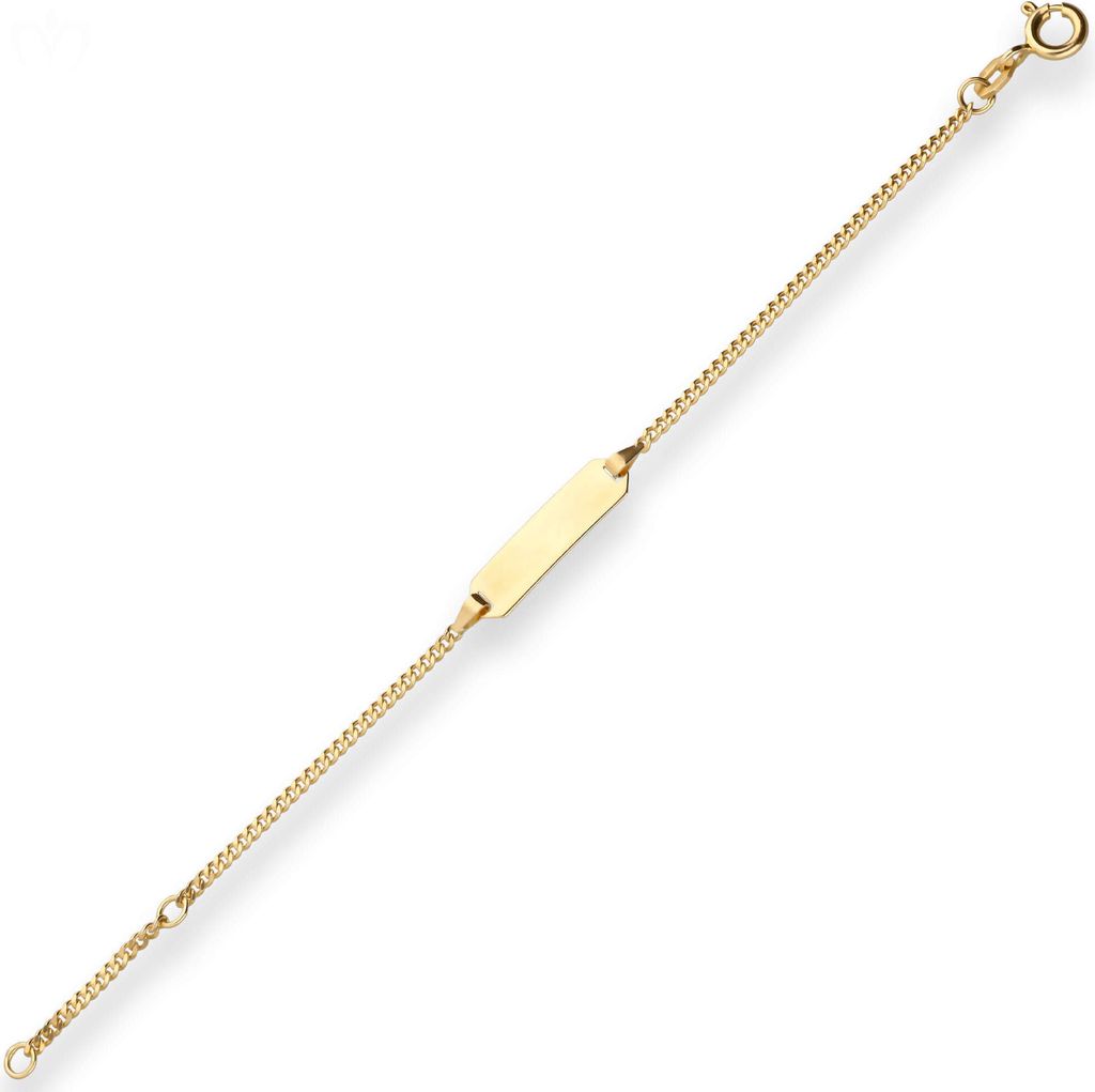 1,7mm Id-Armband Panzerkette Goldarmband Armschmuck aus 333 Gold Gelbgold 16cm