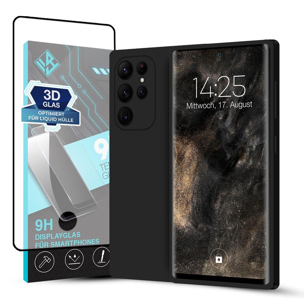 Hülle für Samsung Galaxy S22 Ultra mit 9H Displayglas Produktbild 