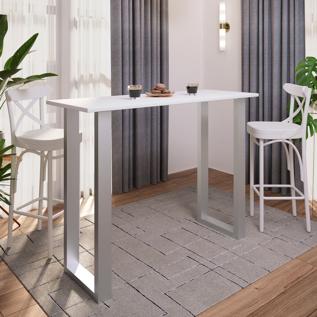 VCM Bartisch | Tresen | Stehtisch | hoher Tisch | Bartresen Tisch - Xona 140x50 cm