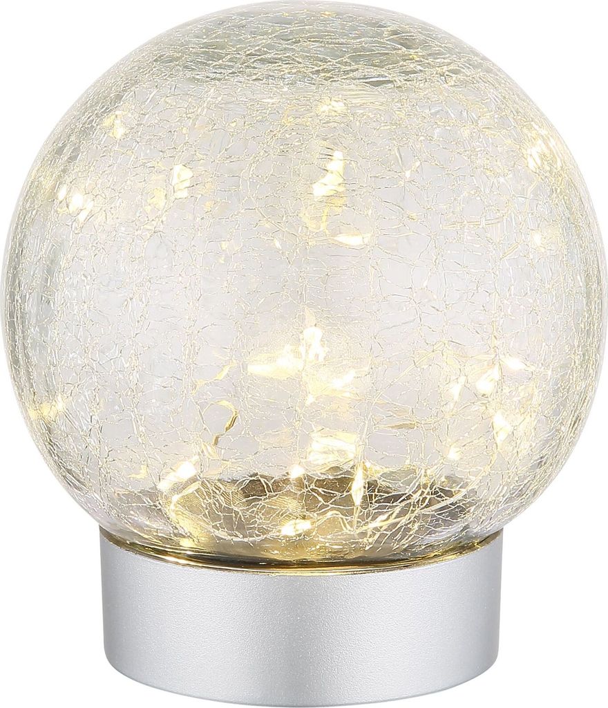 GLOBO 28078 SOONA Tischleuchte Kunststoff silberfarben matt, LED