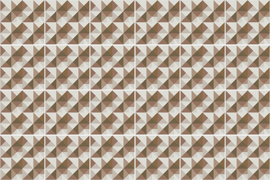 Fliesenaufkleber 20 x 20 cm – 24 Stück – Selbstklebend – Wasserfest – Pflegeleicht – Hitzebeständig – Für Küche & Bad – Geometrie...
