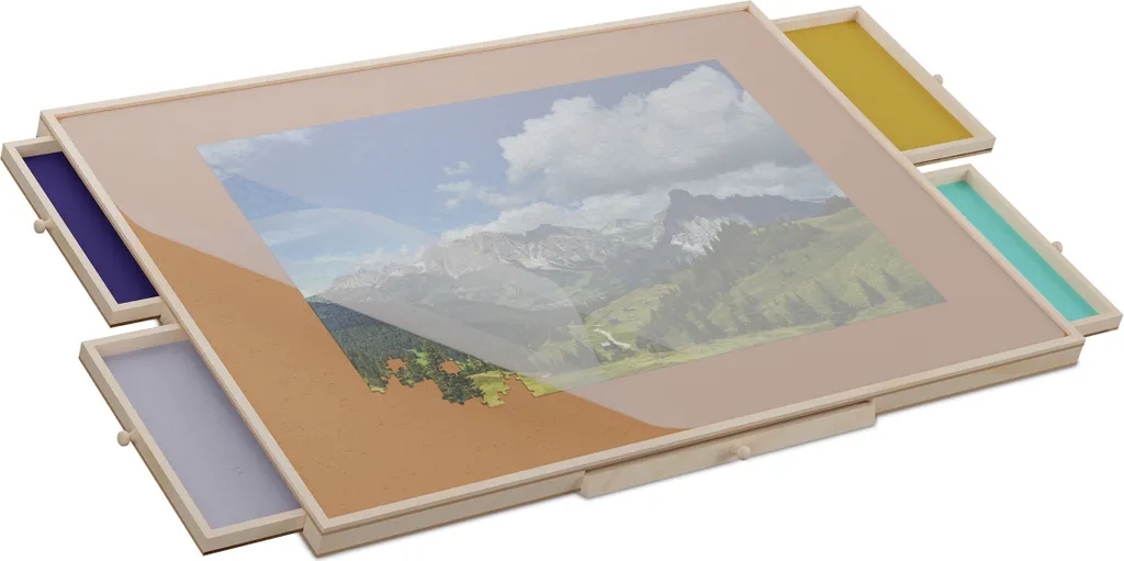 Table de puzzle réglable avec tiroirs de rangement pour trier les pièces