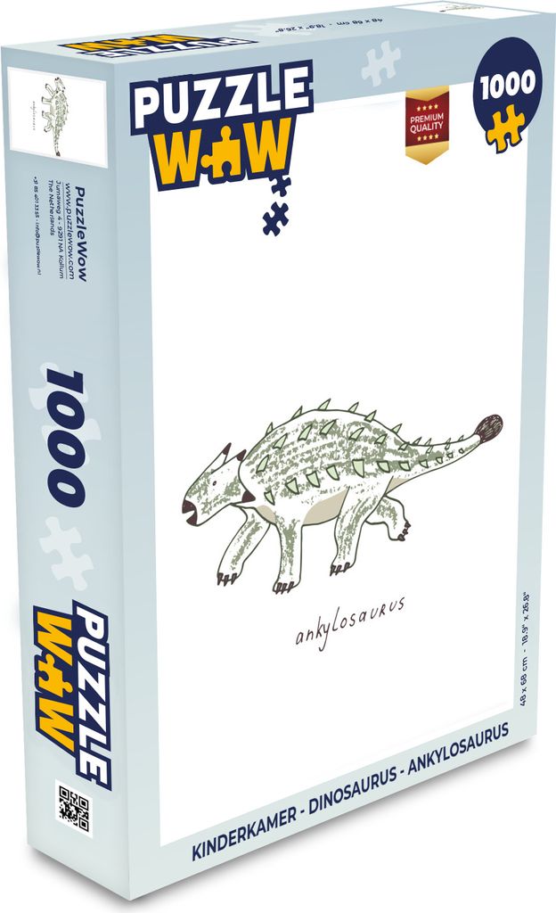 MuchoWow Puzzle 1000 Teile Kinderzimmer - Dinosaurier - Ankylosaurus - Jungen - Mädchen - Kind - Spielzeug - Alt und Jung - Spiele - Puzzeln
