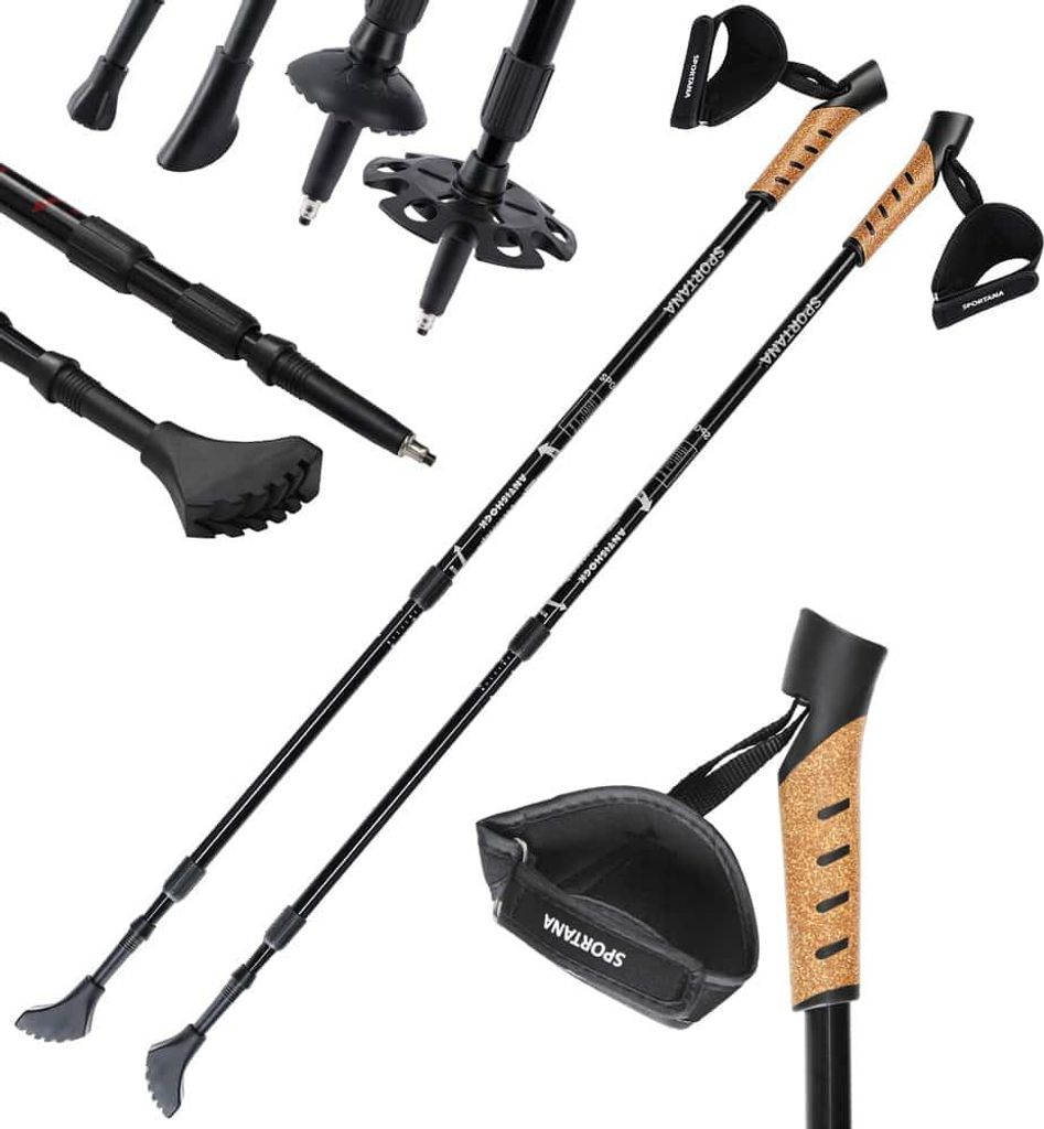 Sportana Bâtons de marche nordique télescopiques en alu Image du produit 