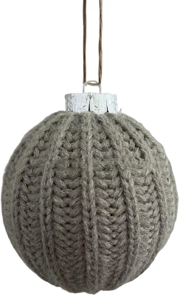 Gehäkelte Weihnachtskugeln, handgefertigte gestrickte Kugeln, Weihnachtsbaumschmuck, rustikale Hängedekoration für den Winter, Urlaub, Heimdekor...