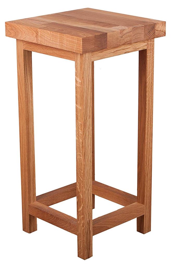 Blumenständer MAX Platte 4cm Eiche 30x30x60cm | Pflanzenständer Pflanzenregal Pflanzenhocker