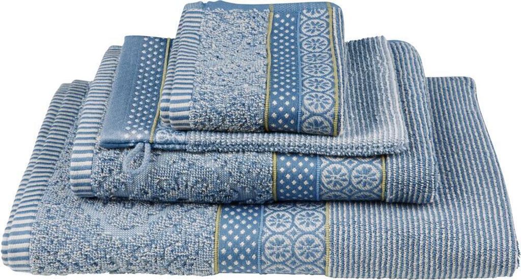 Pip Studio Gästehandtuch Soft Zellige_Blue Grey_UV_UV_30x50 set a 3 30 x 50 cm set van 3 3 guest towel