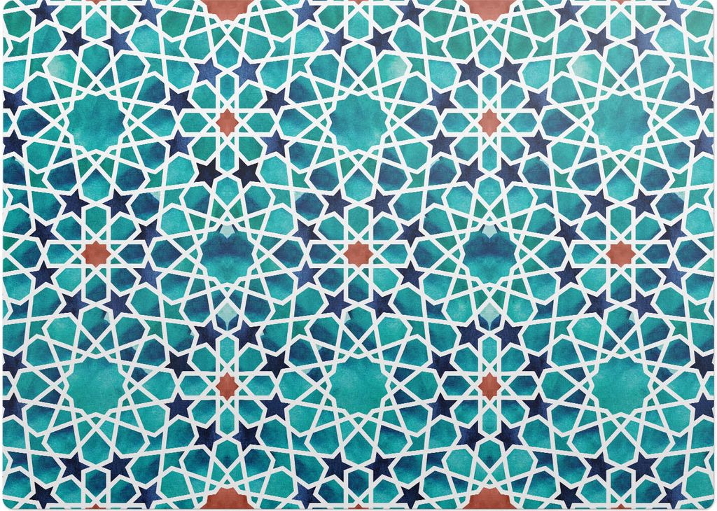 Geometrische Muster – Bodenschutzmatte – Stuhlunterlage 140x100 cm – Rutschfest – Hartbodenmatte