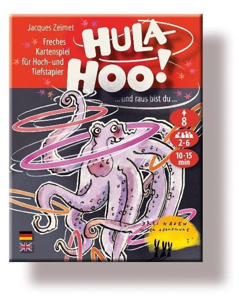 Hula-Hoo! Spiel – Kartenspiel mit Höher/Tiefer, Doppeln und Produktbild 