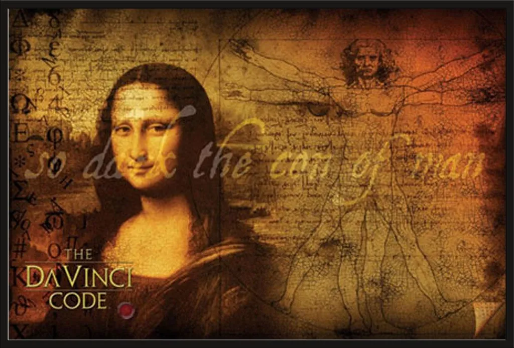 Affiche Da Vinci Code encadrée vitre acrylique incassable cadre Shinsuke