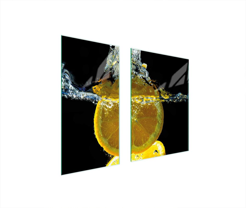 Glasschutzplatte 75x52 Zitrone