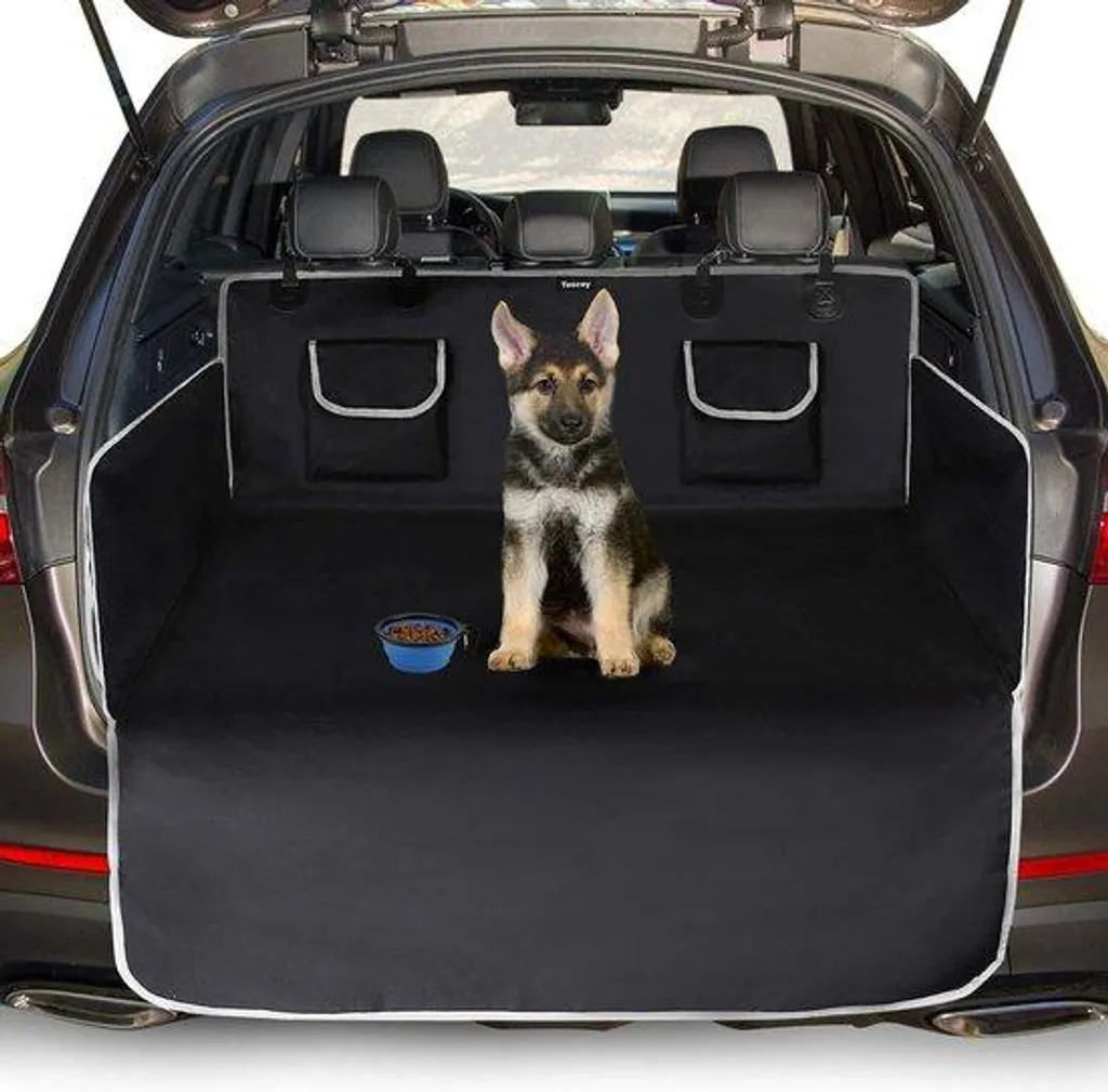 Cache-bagages rigide en plastique lavable pour chien et coffre auto