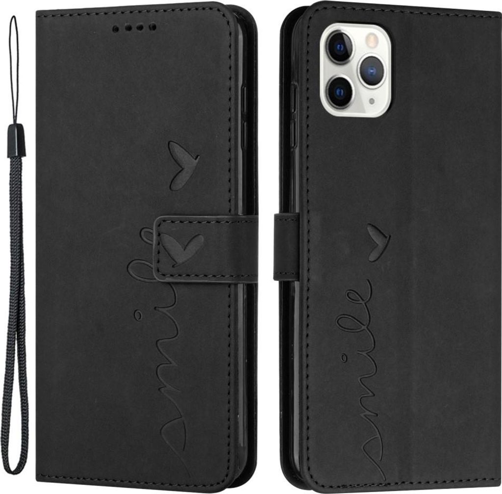 iPhone 15 Pro Hülle - Coverup Smile Klapphülle - Schwarz