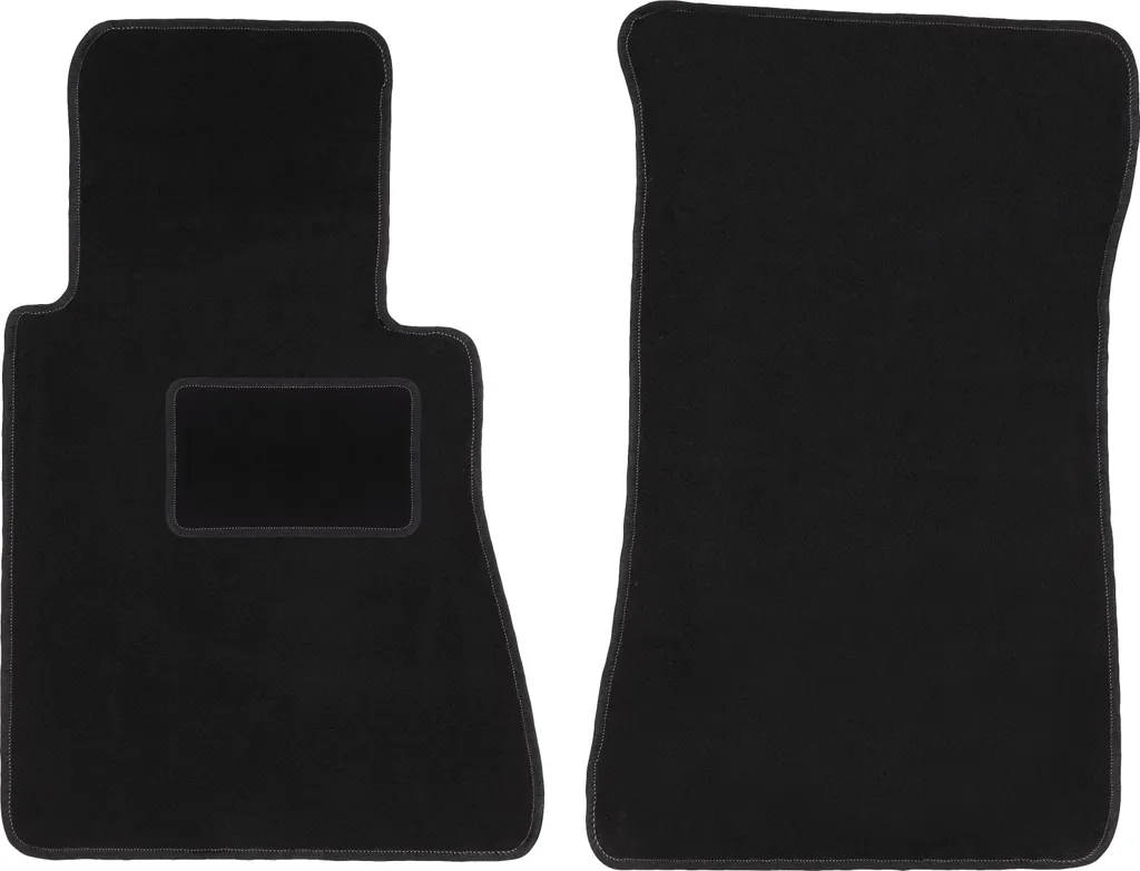 Set Tappeti Anteriori Mercedes-Benz W116 S-Class Velours Nero 1972-1980 - 1