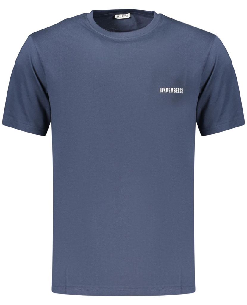 Stilvolles Blaues Herren T-Shirt mit Print und Rundhals