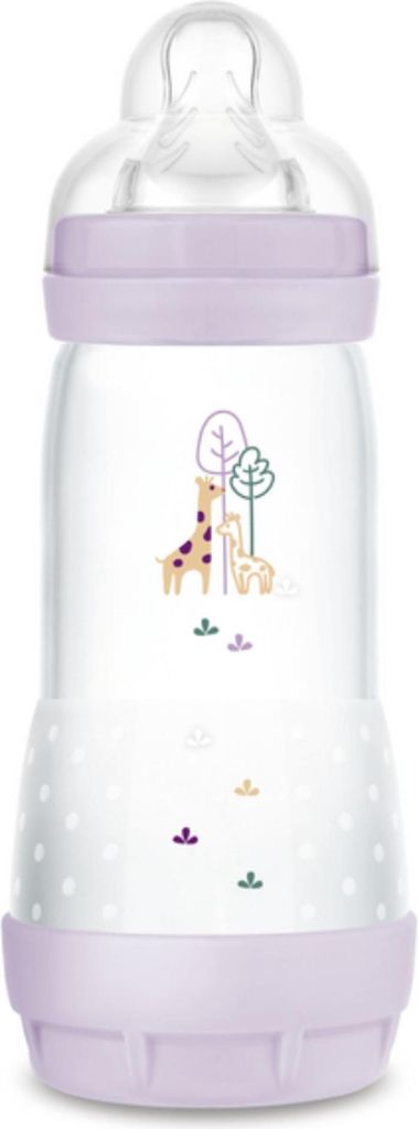MAM - Easy Start Anti-Colic Flasche 4+ Monate, schneller Durchfluss (320 ml), Flieder – Flasche zur Reduzierung von Koliken und Beschwerden des B...