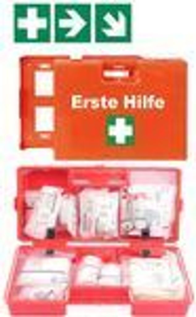 Erste-Hilfe-Koffer fuer Betriebe DIN 13157 Premium 64 teilig, Verbandskasten für Unternehmen und Privat