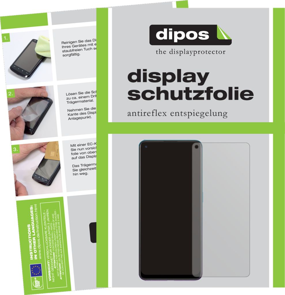 1x Schutzfolie für Oppo A95 matt Displayschutzfolie Folie Display Schutz dipos