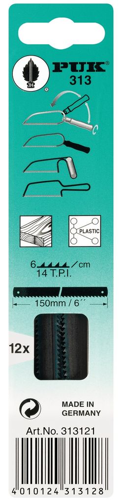 PUK Sägeblatt Holz 313 150mm 12 Stk Produktbild 