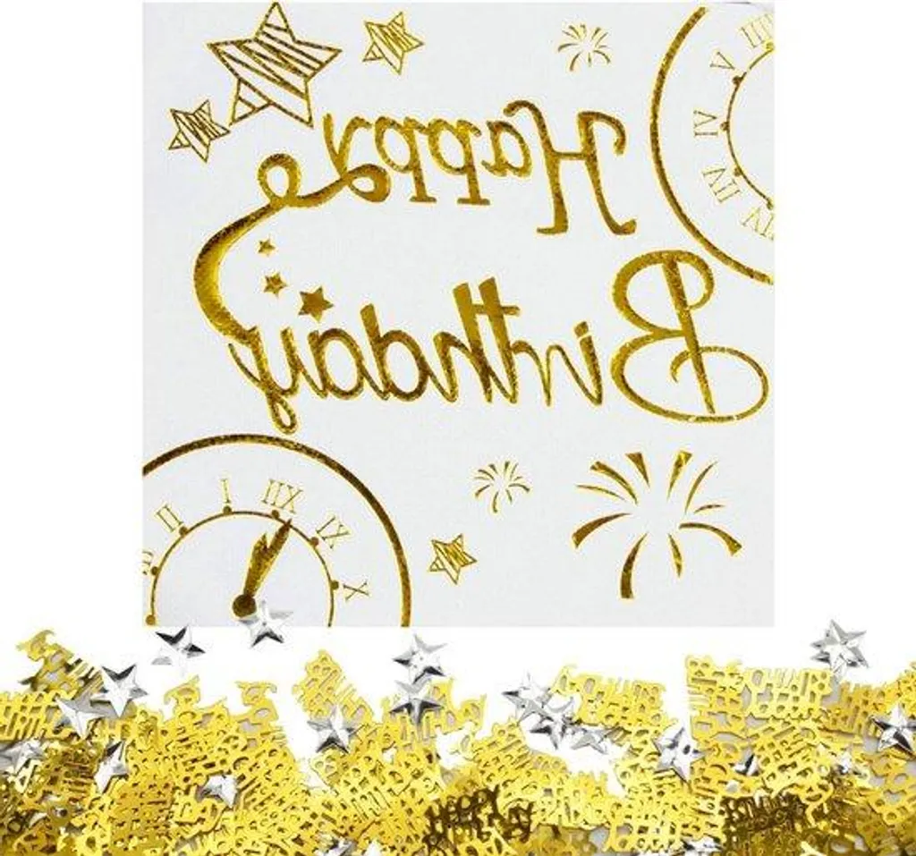 Serviettes blanches d'anniversaire haute absorption, pack de 40
