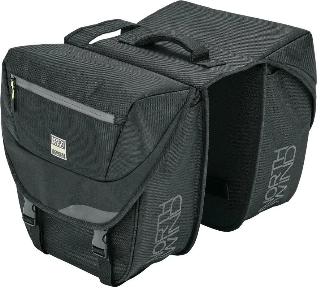 Monkey Load Sacoche Double Pannier Classic Noir et Citron Vert 2x17L