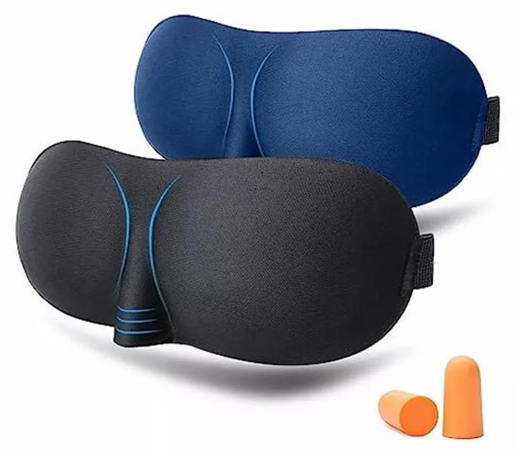 Masque de nuit occultant 3D ajustable, protection oculaire et auditive