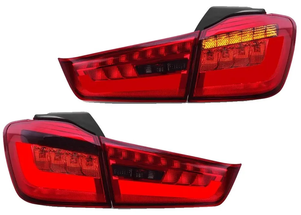 Feux arrière à LED dynamiques pour voiture, look sport et rouge fumé 12V