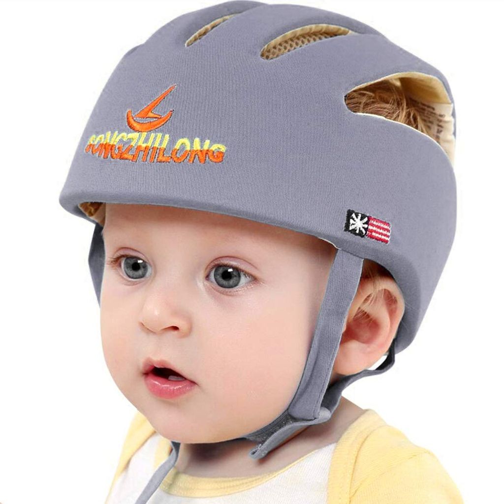 Baby Helmet Schutzhelm Baumwolle Kind Helmmütze Kopfschutzmütze verstellbar Helm 
