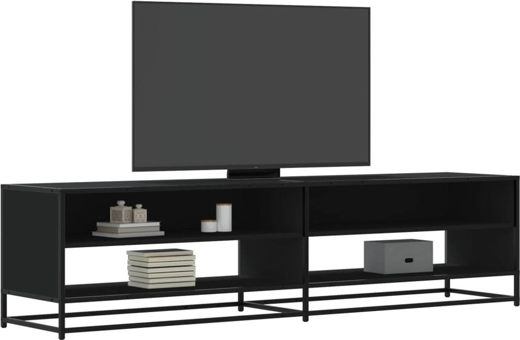"2026 Promotion" TV-Schrank - TV-Lowboard - Schwarz 180,5x40x46 cm Holzwerkstoff - TV-Regal CC15963
