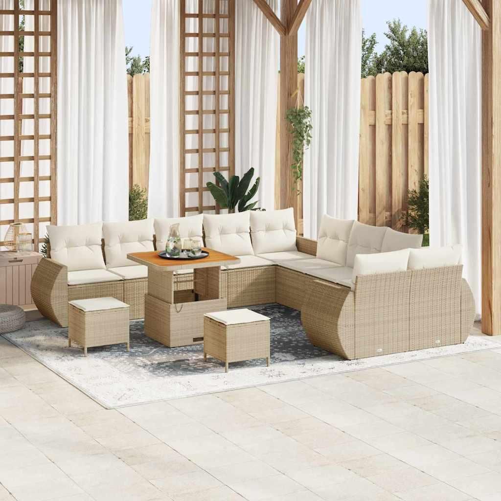 Möbel Garten-Sofa-Set 13 pcs Beige und Creme 80 x 80 x 71 cm - Gartensofas 3363881