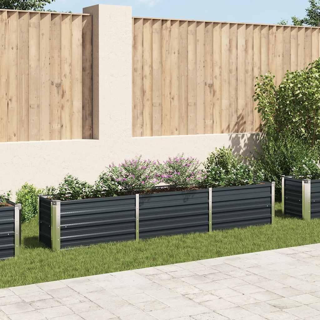 vidaXL Lit surélevé de jardin Acier galvanisé 240×40×45 cm Image du produit 