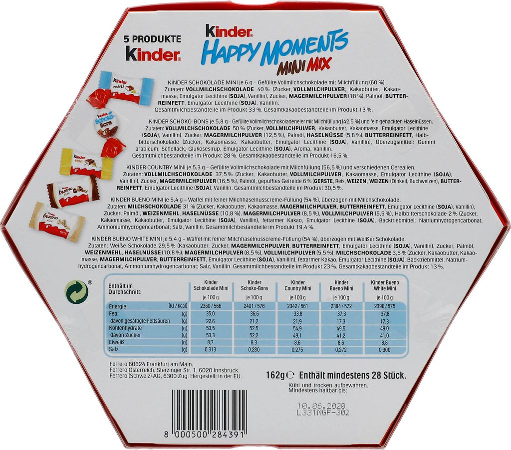 kinder Happy Moments Mini Mix mit 5 Spezialitäten von Produktbild 7