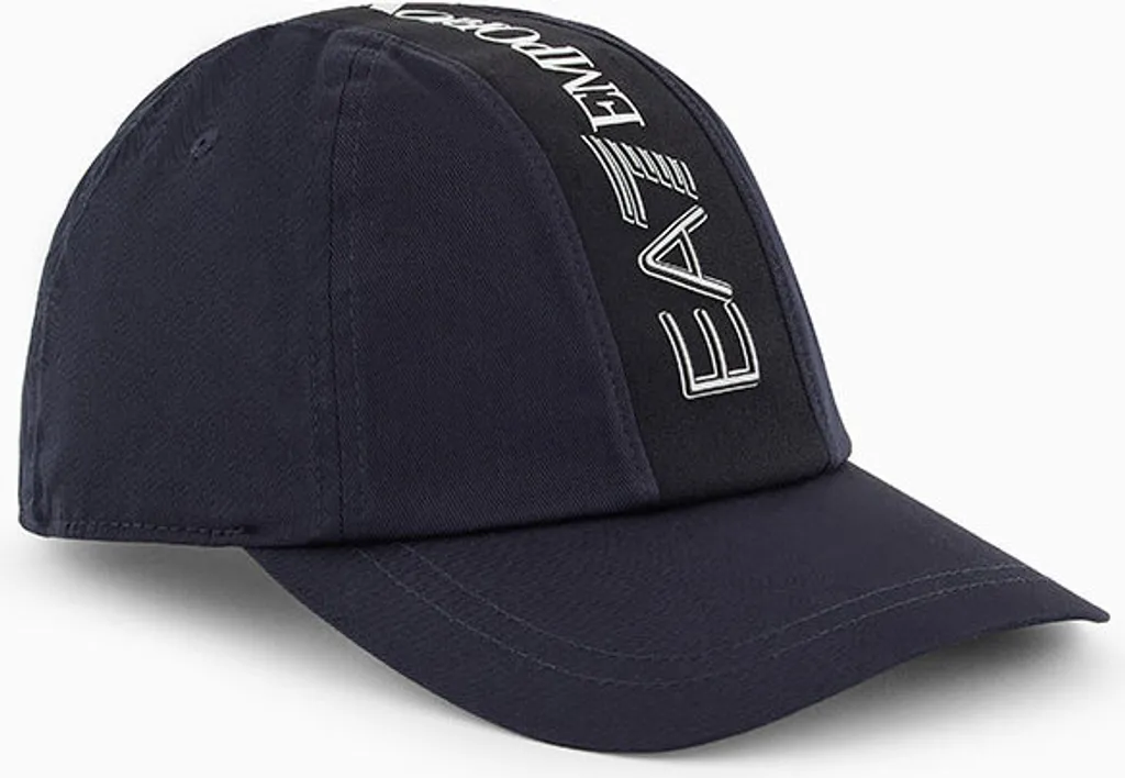 Casquette Bleue EA7 Train Logo Tape avec Bande Logotée Armani Taille M