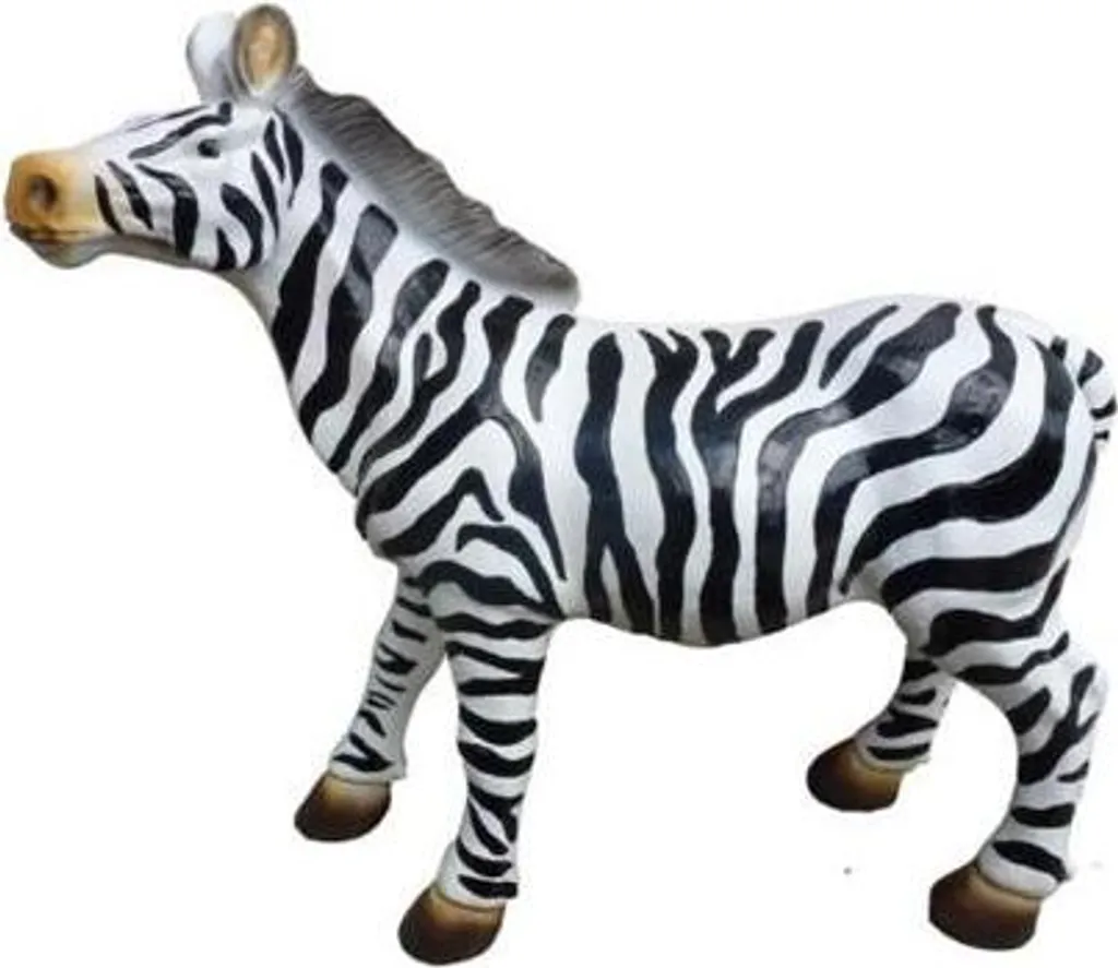 Sculpture Zèbre Design 70cm pour Décoration de Jardin en Plastique Moderne