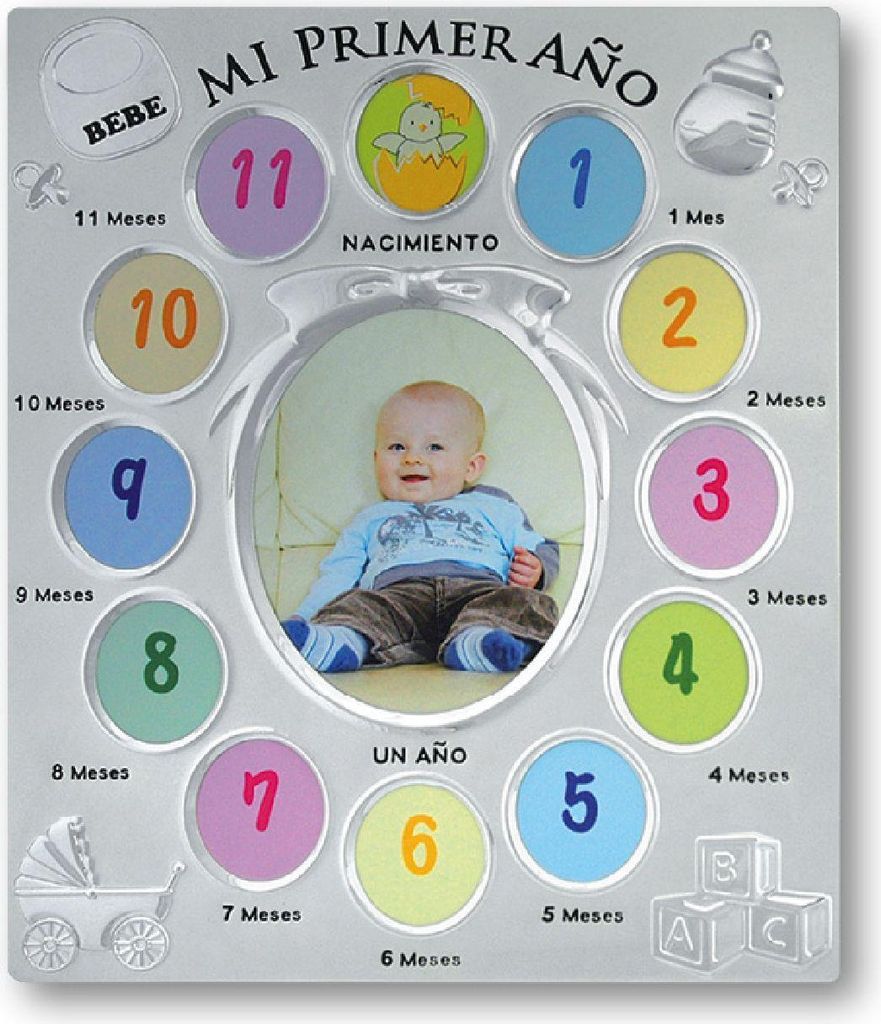 ZEP Baby-Fotogalerie 12 Monate spanisch silber glänzend 23x28 cm